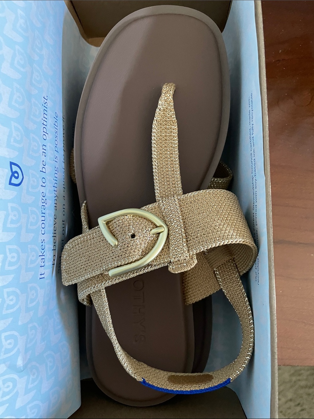 New in Box! Rothy’s T-Strap sandal